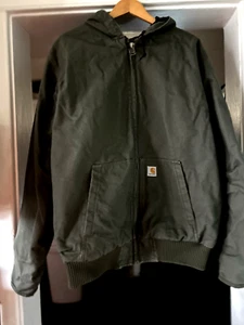 Carhartt Loose Fit Green Hooded Insulated Coat Jacket J130-M Size XL - Picture 1 of 5