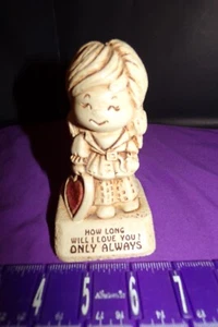 1970 VINTAGE PAULA HOW LONG WILL I LOVE YOU? ONLY ALWAYS W-167 Figurine Statue - Picture 1 of 4