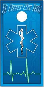 Paramedic EMS LAMINATED Cornhole Wrap Bag Toss Skin Decal  - Picture 1 of 1