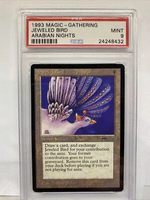 1993 Magic the Gathering MTG Arabian Nights Jeweled the bird PSA Mint 9 - Image 1 of 2