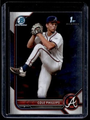 2022 Bowman Draft Baseball Chrome Cole Phillips RC Atlanta Braves #BDC-90 - Image 1 of 2