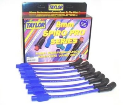 Taylor Bujía Cables Spiro-Pro 8mm Azul Botas Rectas Cadillac Chevy GMC Foto 1 de 2
