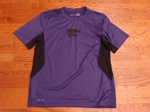 Kansas State Wildcats Nike Hypercool Purple Performance Shirt Size Large Cover