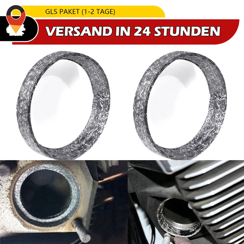 2 Stk. Auspuffdichtung für Davidson Krümmer EVO Twin Cam Sportster XL 1984-2017 - Bild 1 von 4