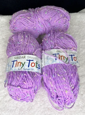 Sirdar Snuggly Tiny Tots Color 975 2 skeins 50 Grams EA Bright Purple Color Bump - Image 1 of 4