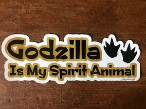 Godzilla is my Spirit Animal 2Bumper Stickers Waterproofed for Car Truck Window - Picture 1 of 6