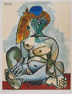 Pablo PICASSO : Femme nue au bonnet turc, Lithographie signée - Picture 1 of 6