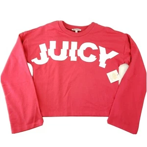 NWT Juicy Couture Girls Sz 12 Pixie Pink Cropped Long Sleeve Track Top MSRP $59 - Picture 1 of 12