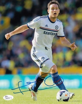 FOTO DE FÚTBOL FIRMADA AUTOGRAFIADA DE FRANK LAMPARD CHELSEA INGLATERRA NUEVA YORK CERTIFICADO DE AUTENTICIDAD 8X10 Foto 1 de 2