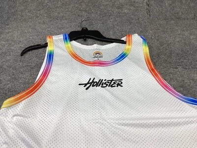 Camiseta sin mangas Hollister California para hombre pequeña Glsen x Pride arco iris Foto 1 de 4