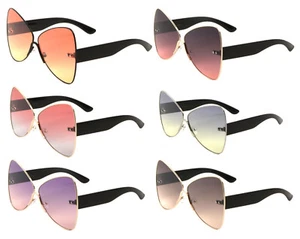 BUTTERFLY XL OVERSIZED WOMENS SUNGLASSES CAT EYE RETRO DESIGNER FASHION JACKIE O - Picture 1 of 8