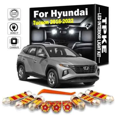 13Pcs Car LED Bulbs For Hyundai Tucson 2016-2022 LED Interior Map Dome Light Kit - Image 1 of 4