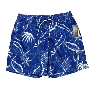 POLO RALPH LAUREN costume da bagno uomo 6" classico corto L blu stampa floreale nuovo con etichetta $99 - Foto 1 di 5