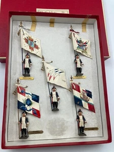 CBG Mignot Coffret de 5 porte drapeau Soldat de Plomb - Foto 1 di 9