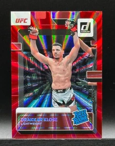 Drakkar Klose 2023 Donruss UFC bewertet Rookie rot Holo Laser parallel 47/75 RC SP - Bild 1 von 2