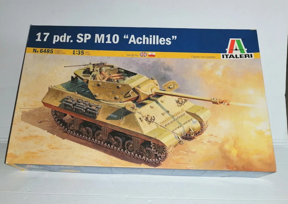 ITALERI 1/35 CARROARMATO 17 pdr. SP M10 ACHILLES N.6485 KIT MONTAGGIO - Immagine 1 di 2