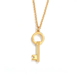Modern Open Round Key Pendant - Picture 1 of 9