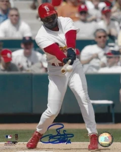 Signed 8x10 REGGIE SANDERS St. Louis Cardinals Autographed photo -  COA - Picture 1 of 1