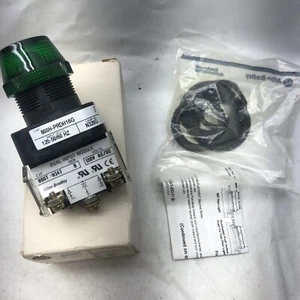 NUEVO ALLEN BRADLEY 800H-PRDH16G DOBLE ENTRADA ALTA VISIBILIDAD LUZ PILOTO VERDE 120V - Imagen 1 de 7