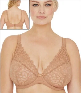 NWOt Glamorise 40C Full Figure Sexy Stretch Lace Wonderwire Bra 9850 119691 - Picture 1 of 1