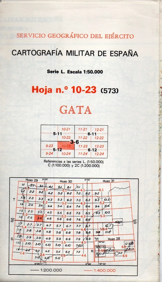 MAPA TOPOGRAFICO "GATA" 573 (10-23) ESCALA 1:50000 # 1161 - Imagen 1 de 1