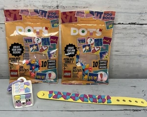2 Sealed Packs 109 Pc LEGO DOTS Extra Dots Series 2 41916 + Keychain & Bracelet - Picture 1 of 17