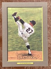 JUAN MARICHAL  HOF AUTOGRAPHED  PEREZ STEELE GREAT MOMENTS BASEBALL CARD SIGNED