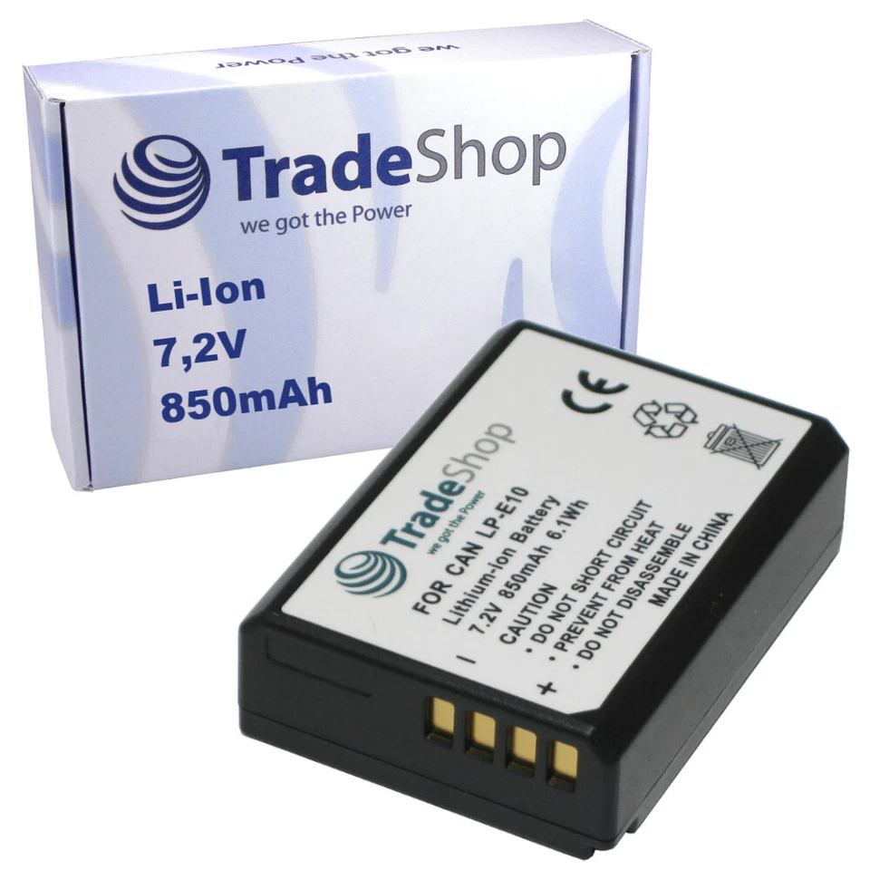 Akku Batterie für Canon EOS 1100D 1200D 1300D 2000D 4000D ersetzt LPE17