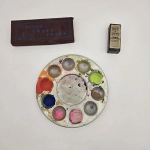 Vintage Lot Of Art Supplies Grumbacher 852, Crayons, Copper Craft Tools - Crafts - Picture 1 of 10