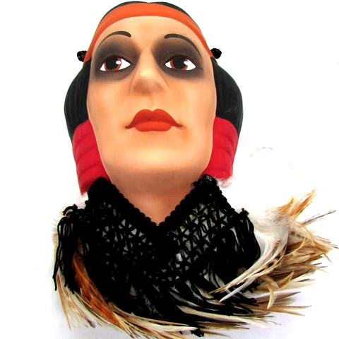 Unique Creations Limited Edition Porcelain Face Mask Wall Hanging Signed Cover