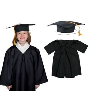 Fun Express Kids’ Black Matte Elementary School Graduation Mortarboard Hat & Rob - Picture 1 of 1