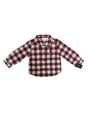 Top manga larga con botones a cuadros Sonoma para bebés nuevo con etiquetas Foto 1 de 4