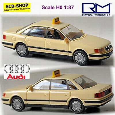 Audi 100 Limousine Tipo C4 1990-94 Taxi Germania Avorio 1:87 Rietze 30420 - Immagine 1 di 4