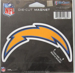 NFL Los Angeles Chargers 4 inch Auto Magnet Die-Cut by WinCraft - Picture 1 of 1