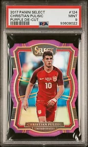 2017 Select Mezzanine Die-Cut Purple Prizm /149 Christian Pulisic PSA 9 - Picture 1 of 2