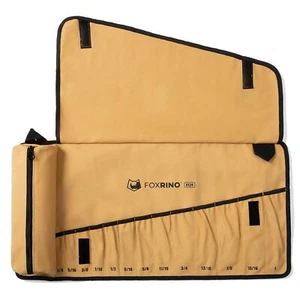 Wrench Roll Wrench Roll Up Pouch Heavy Duty Canvas Wrench Organizer Bag Brown... - Picture 1 of 6