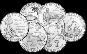 2009 WASHINGTON D.C.AND U.S. TERRITORIES QUARTER 6 COIN SET UNCIRCULATED Mint - Picture 1 of 1