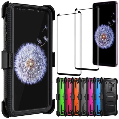 For Samsung Galaxy S9+/S9/S9 Plus Hybrid Belt Clip Case Cover / Screen Protector - Image 1 of 4
