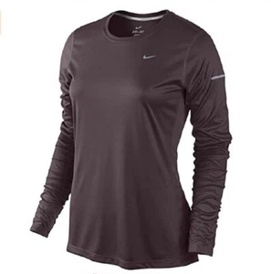 Nike Women's Dri-FIT Miler Long Sleeve Top XS Maroon - Picture 1 of 1