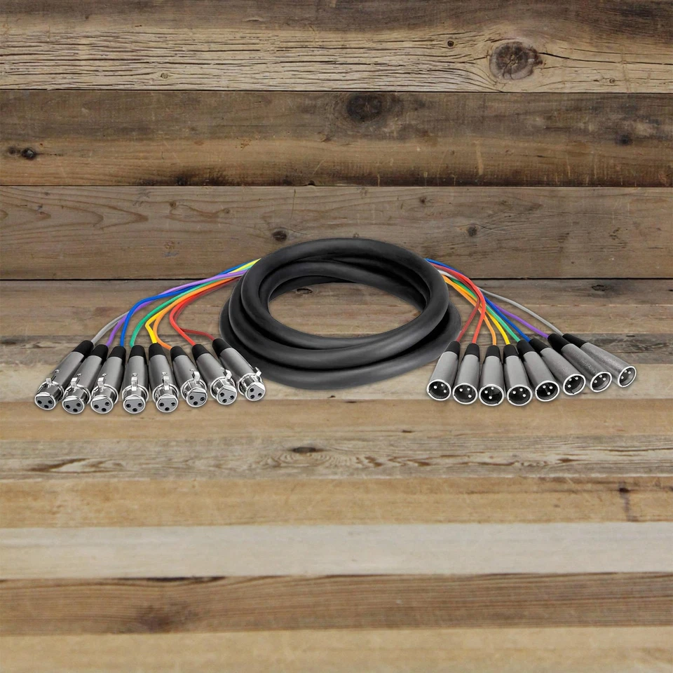 Open Box Hosa XLR-803 10-foot 8-Channel XLR Balanced Snake XLR3F to XLR3M - Image 1 of 1