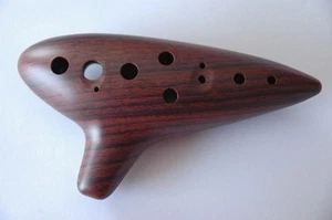 ABS - Wood Simulated finishing 12 Holes Alto C Ocarina Flute - Free U.S Shipping - Picture 1 of 3