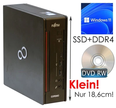 OFFICE COMPUTER Q957 I3-7100T 8GB DDR4 128GB M.2 SSD DVD-RW USB-C WINSOWS 11 PRO - Bild 1 von 4