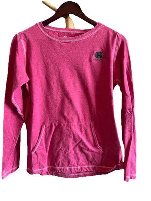 Women's Long Sleeved John Deere T-shirt With Front Pocket Size Medium - Image 1 of 3