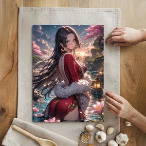 Glass Cutting Board 8x11 Anime Boa Serving Tray Anti-Bacterial Hancock Onepiece - Picture 1 of 2