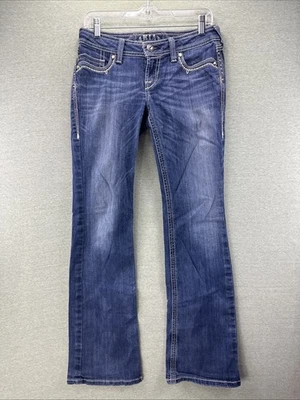 Jeans Ariat Ruby para mujer 27R corte bota punto grueso bordado tachonado occidental Foto 1 de 4