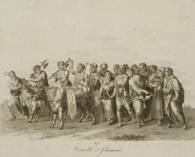 G. DÖBLER (1788-1845), Camilli et Flaminii,  1819, KSt. Klassizismus Tiere - Bild 1 von 4