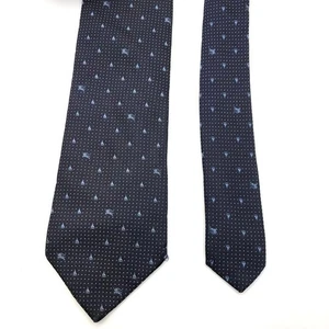 Burberry Navy Horse Logo Small Pattern Silk Tie Used - Picture 1 of 8