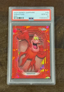 2024 Topps Disney Chrome Sapphire #48 Sebastian Mermaid RED /5 Gem Mint PSA 10 - Bild 1 von 2