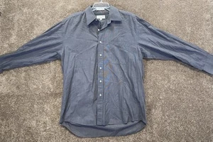 Christian Dior Shirt Adult Mens 16 32/33 Gray Button Up Chemise Long Sleeve - Picture 1 of 8
