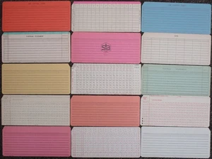 Vintage unused computer punch cards - fifteen different - Afbeelding 1 van 1